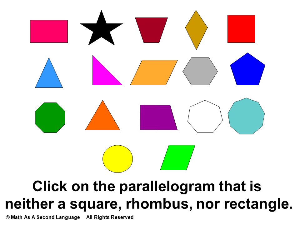 Click on the parallelogram that is