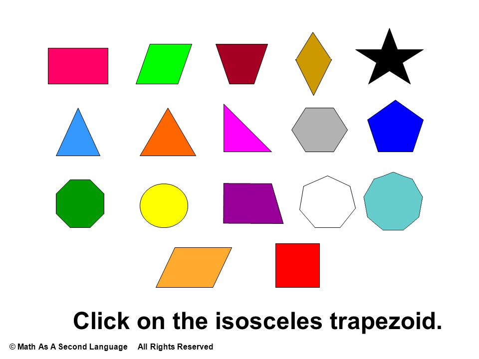 Click on the isosceles trapezoid.