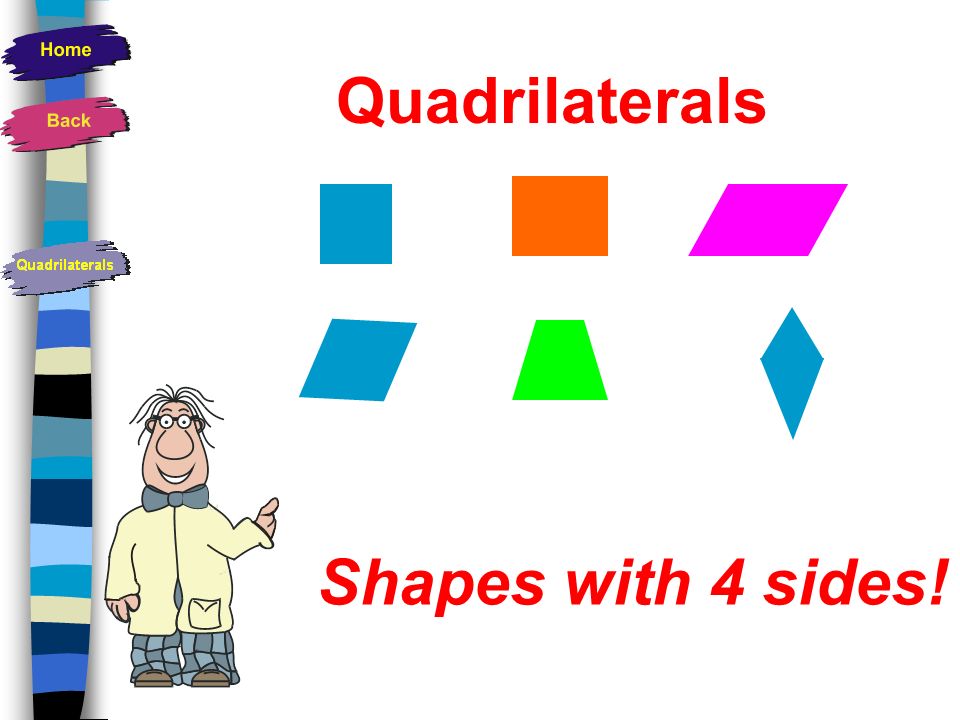 Quadrilaterals Shapes with 4 sides!