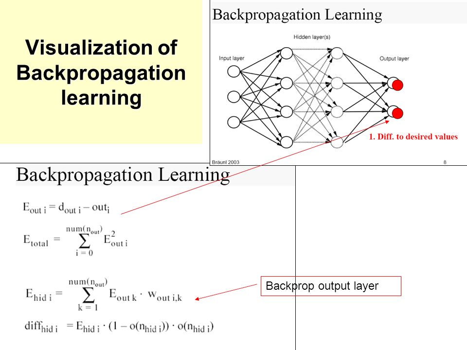 Visualization of Backpropagation learning