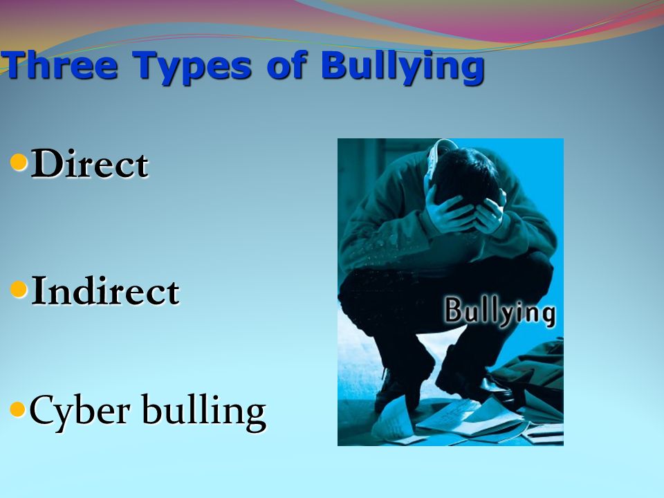 Three Types of Bullying