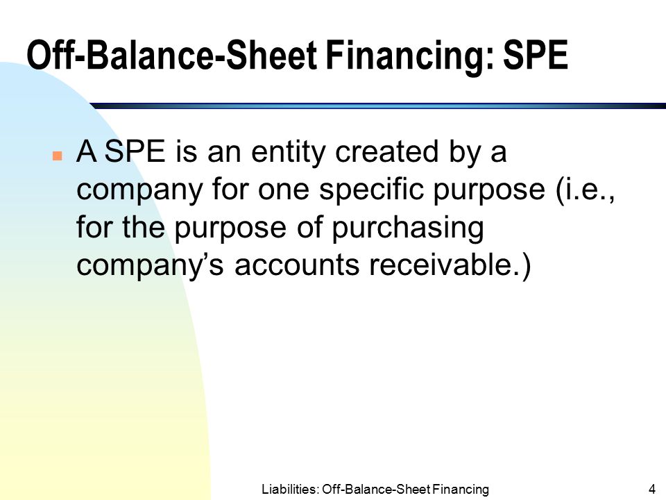 Liabilities: Off-Balance-Sheet Financing - ppt download