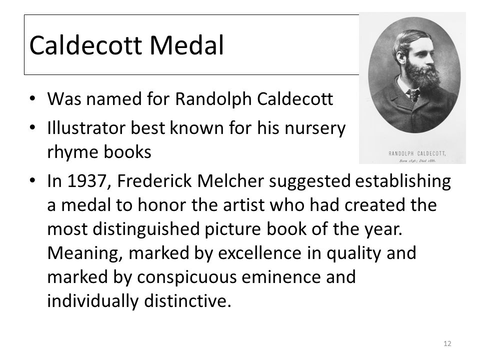 Caldecott Medal Was named for Randolph Caldecott