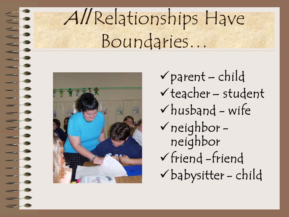 All Relationships Have Boundaries…