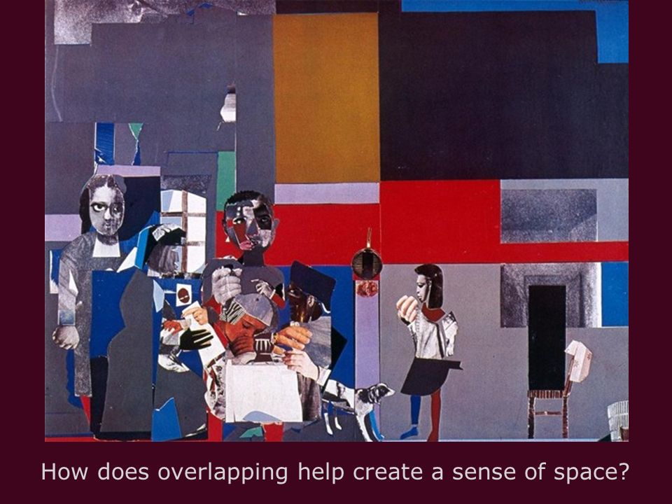 How does overlapping help create a sense of space