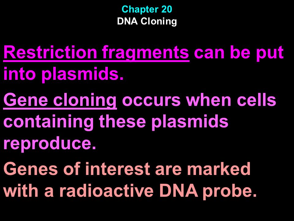 Chapter 20 DNA Cloning