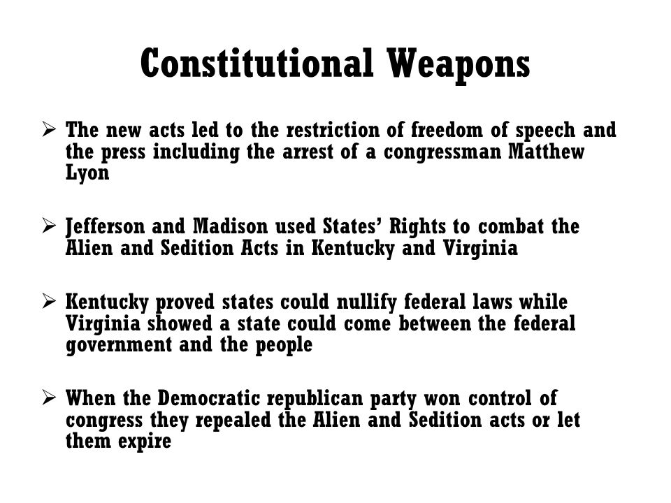 Constitutional Weapons
