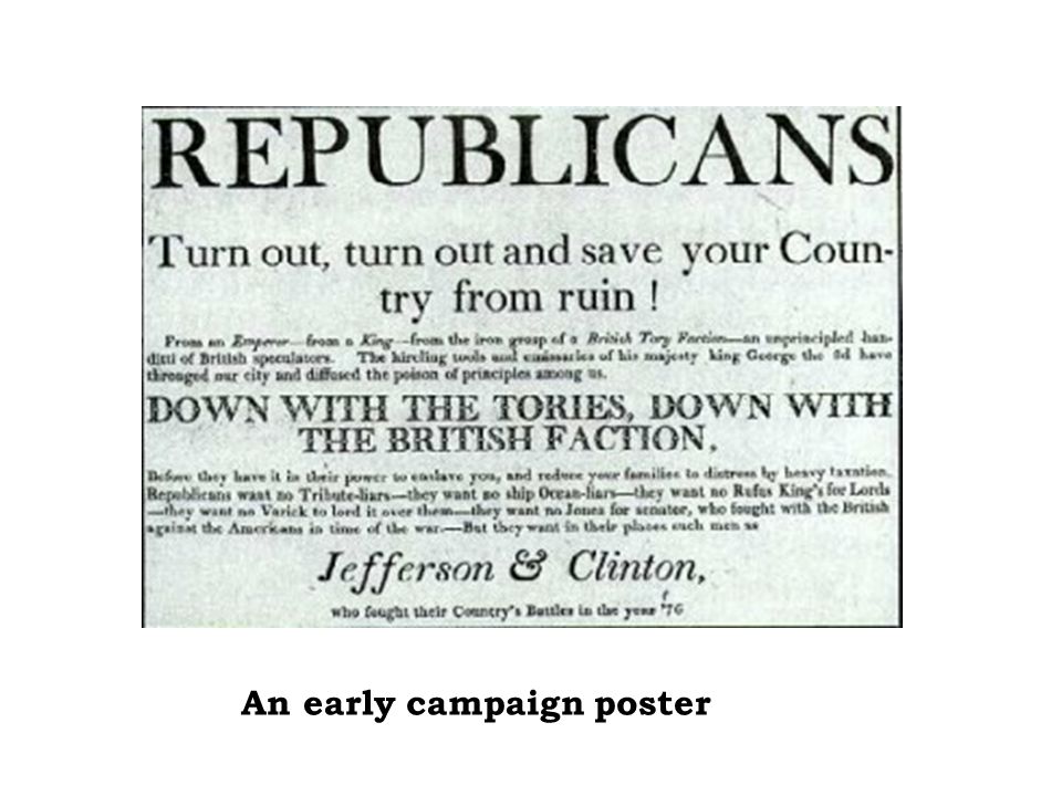 An early campaign poster