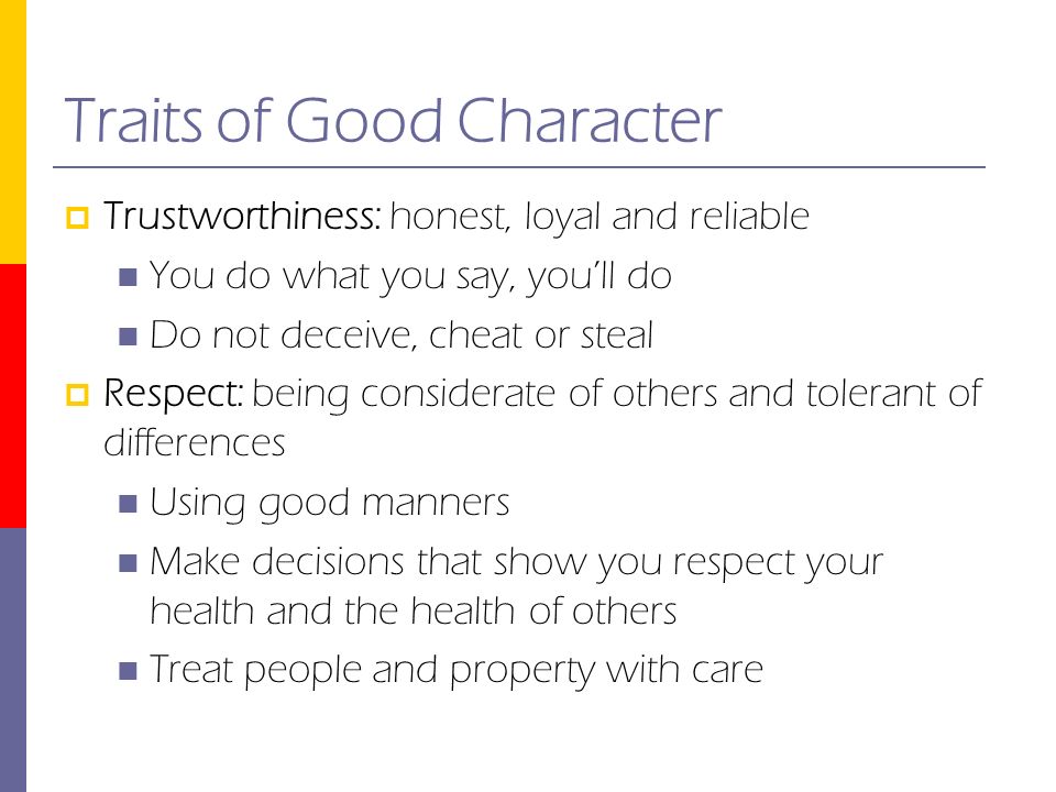 Traits of Good Character