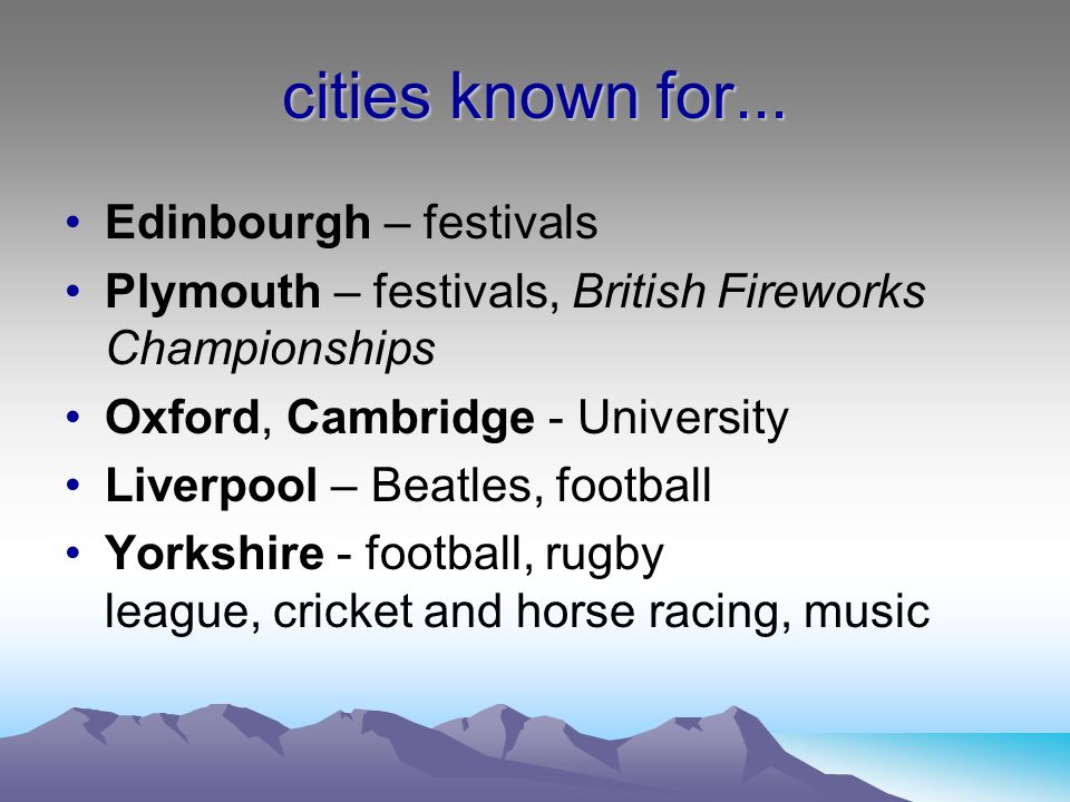 cities ​​known for... Edinbourgh – festivals