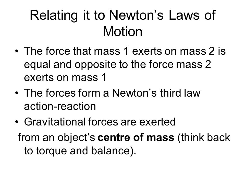 Relating it to Newton’s Laws of Motion
