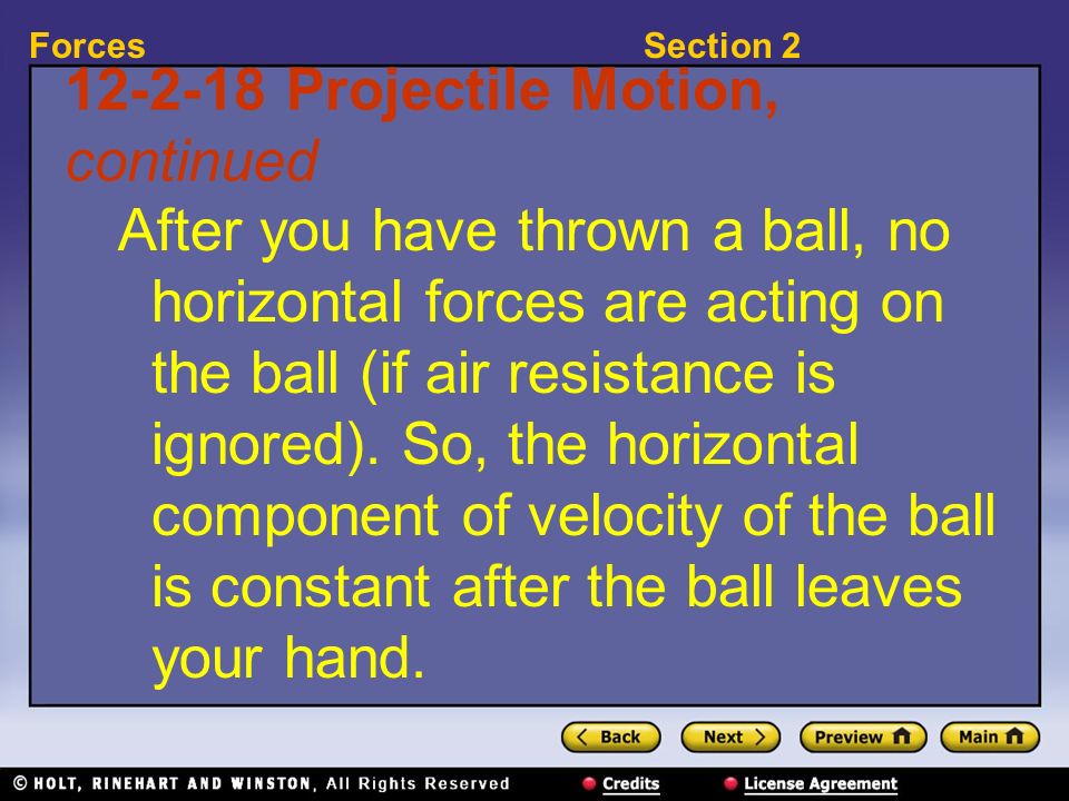 Projectile Motion, continued