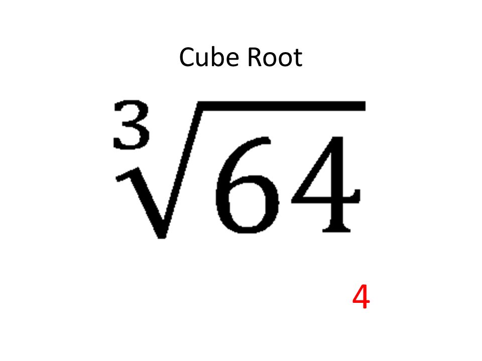 Cube Root 4