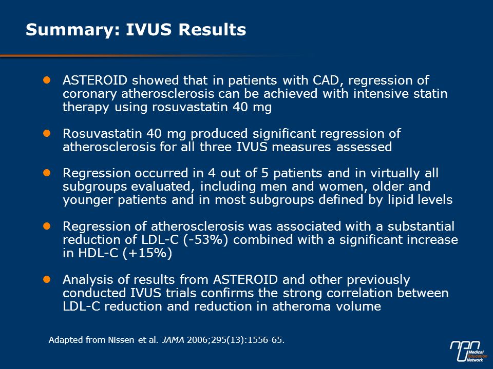 Summary: IVUS Results