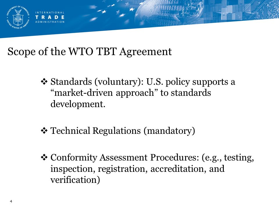 Scope of the WTO TBT Agreement