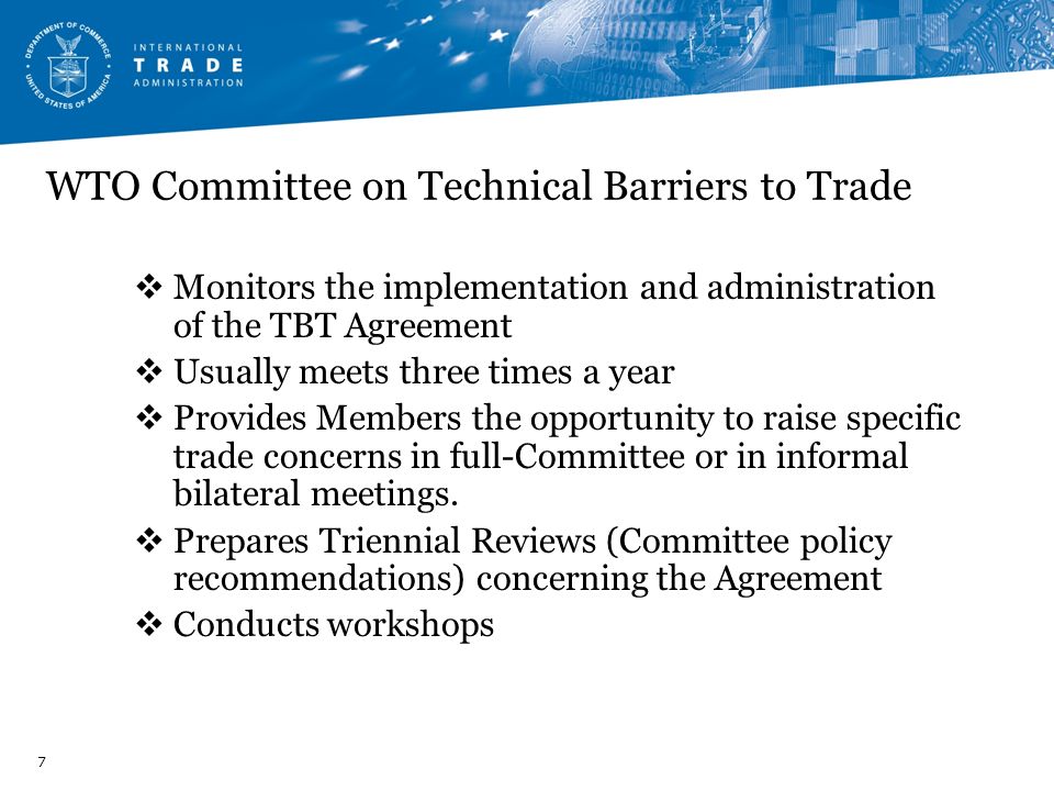 WTO Committee on Technical Barriers to Trade