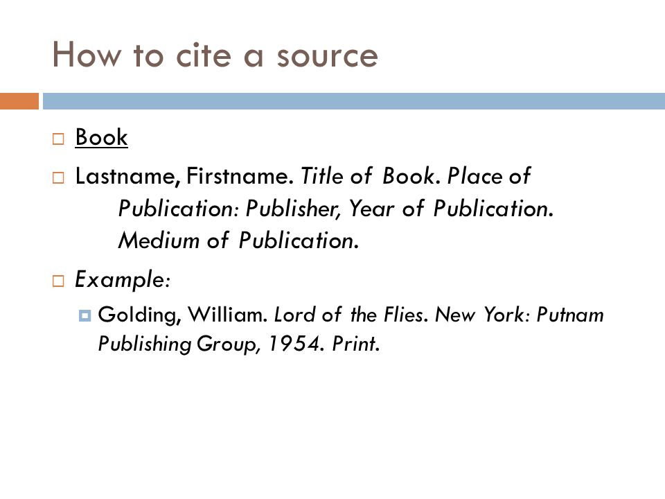 How to cite a source Book