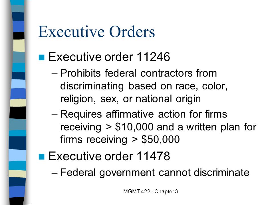Executive Orders Executive order Executive order 11478
