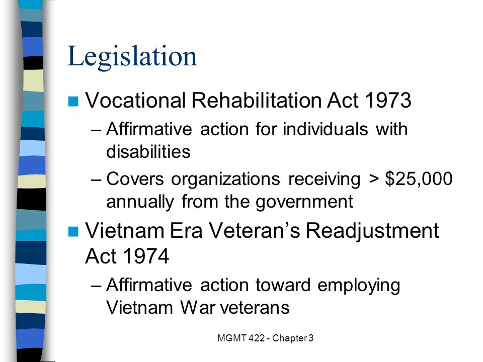 Legislation Vocational Rehabilitation Act 1973