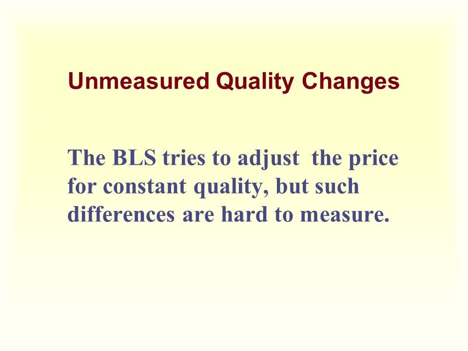 Unmeasured Quality Changes
