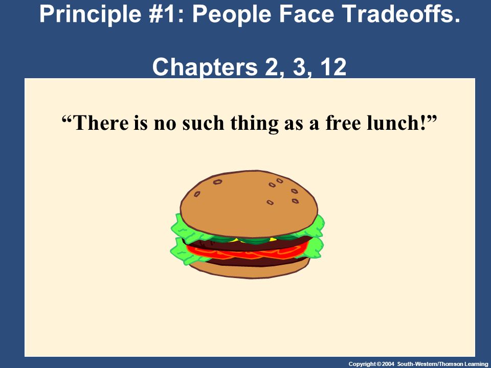 Principle #1: People Face Tradeoffs. Chapters 2, 3, 12