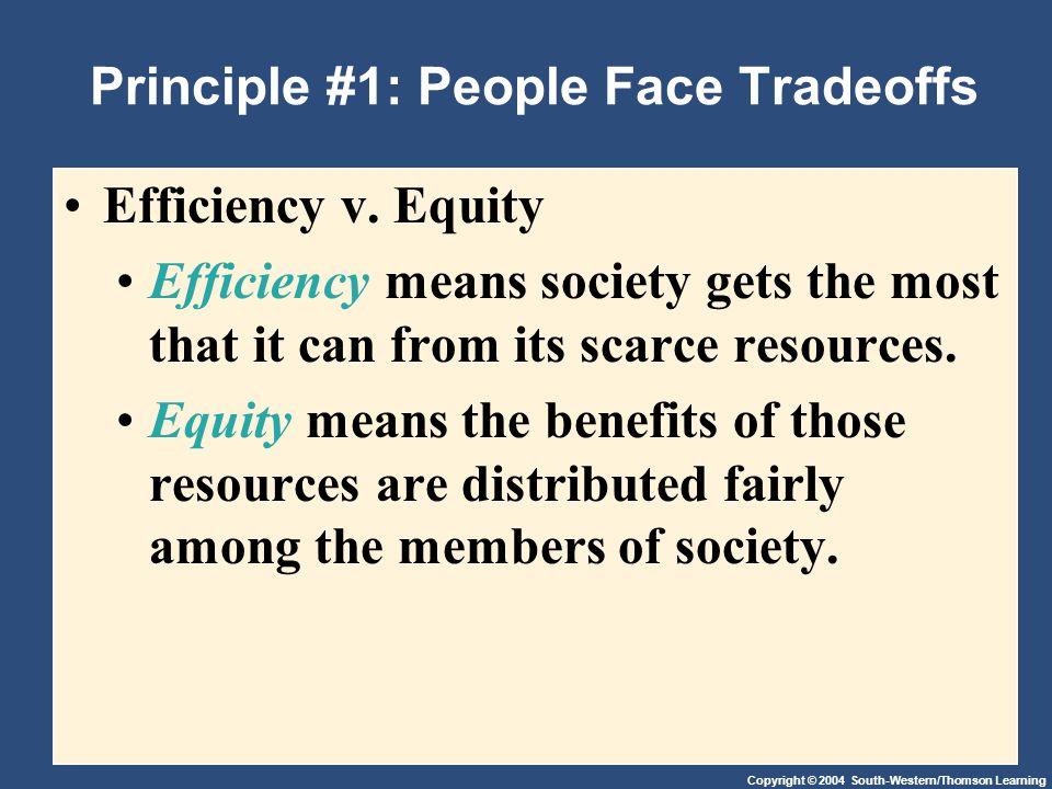 Principle #1: People Face Tradeoffs
