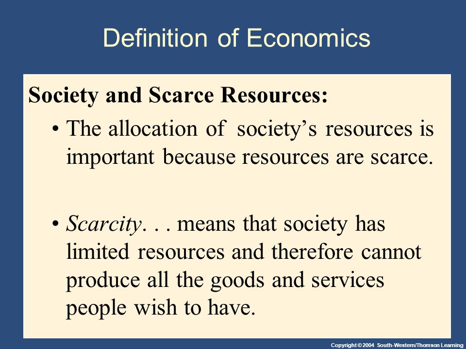 Definition of Economics