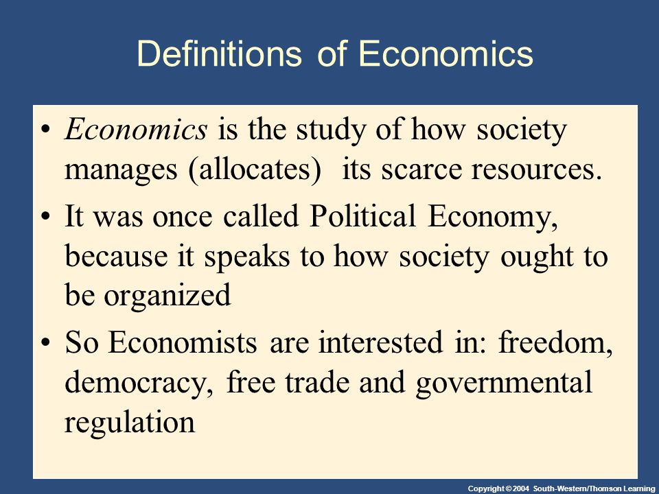 Definitions of Economics