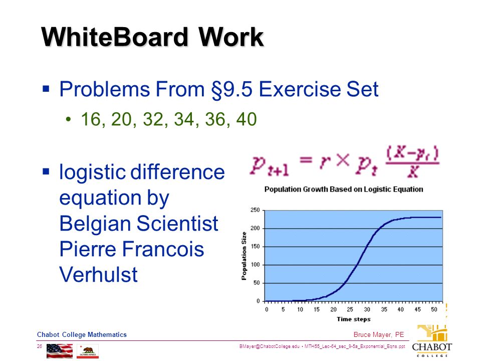 WhiteBoard Work Problems From §9.5 Exercise Set