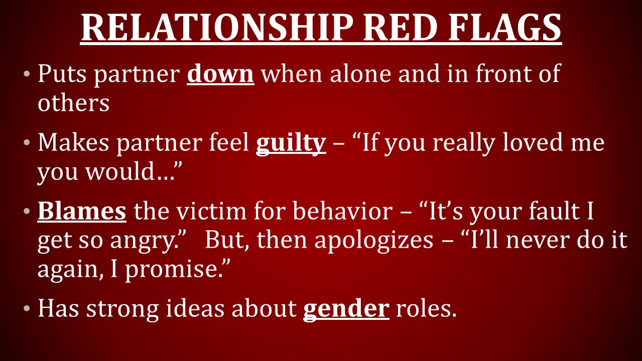 Relationship Red Flags