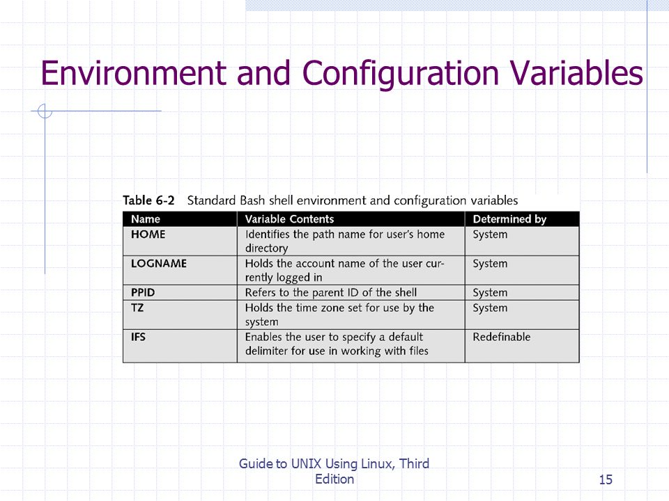 Environment and Configuration Variables