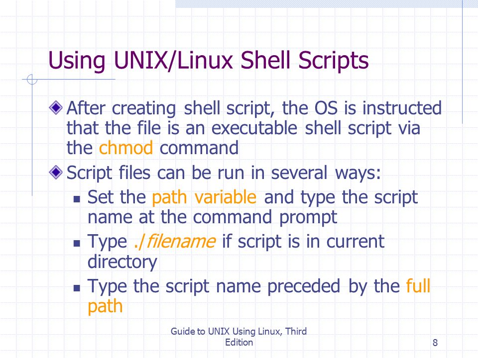 Using UNIX/Linux Shell Scripts
