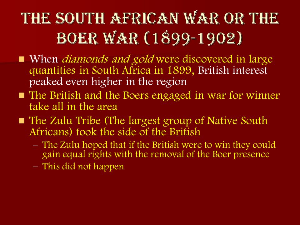 The South African War or the Boer War ( )