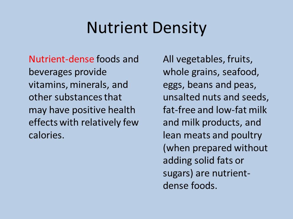Nutrient Density