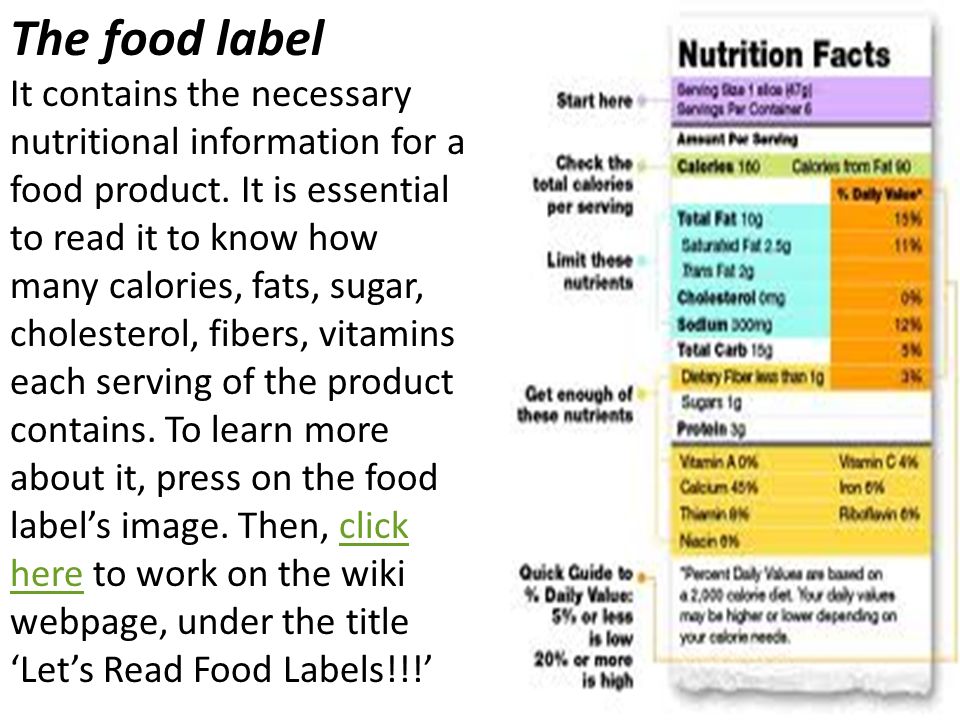 The food label