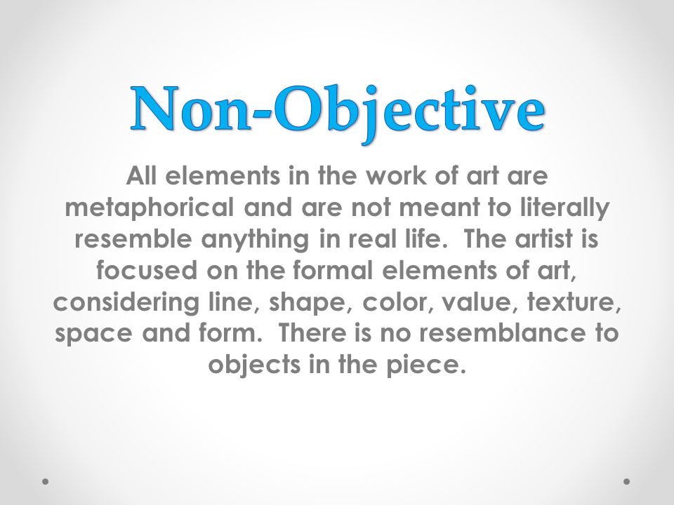 Non-Objective