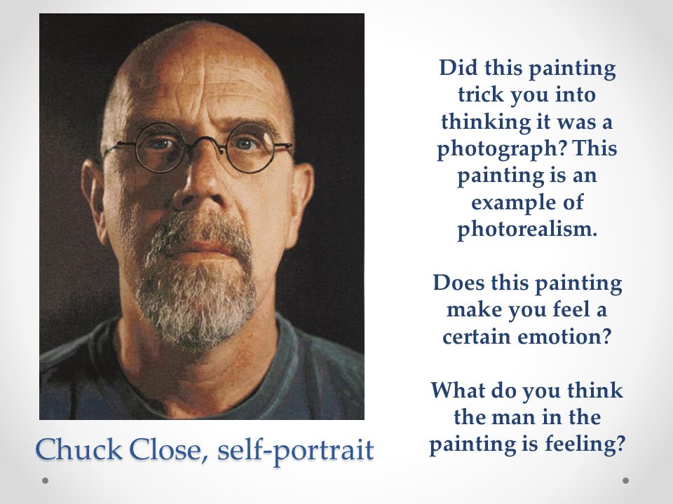Chuck Close, self-portrait