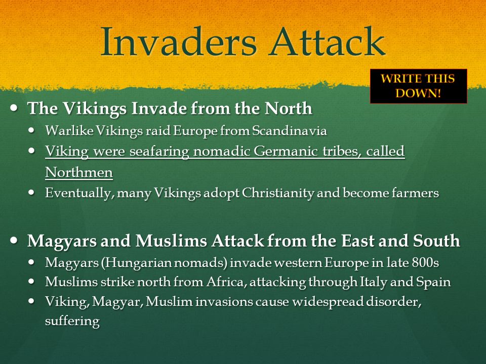 Invaders Attack The Vikings Invade from the North