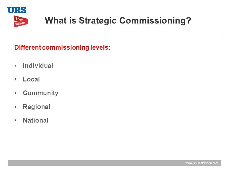 What is Strategic Commissioning