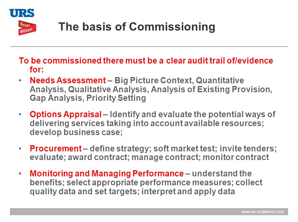 The basis of Commissioning