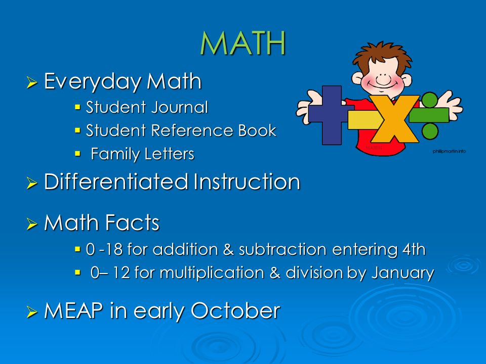 MATH Everyday Math Differentiated Instruction Math Facts