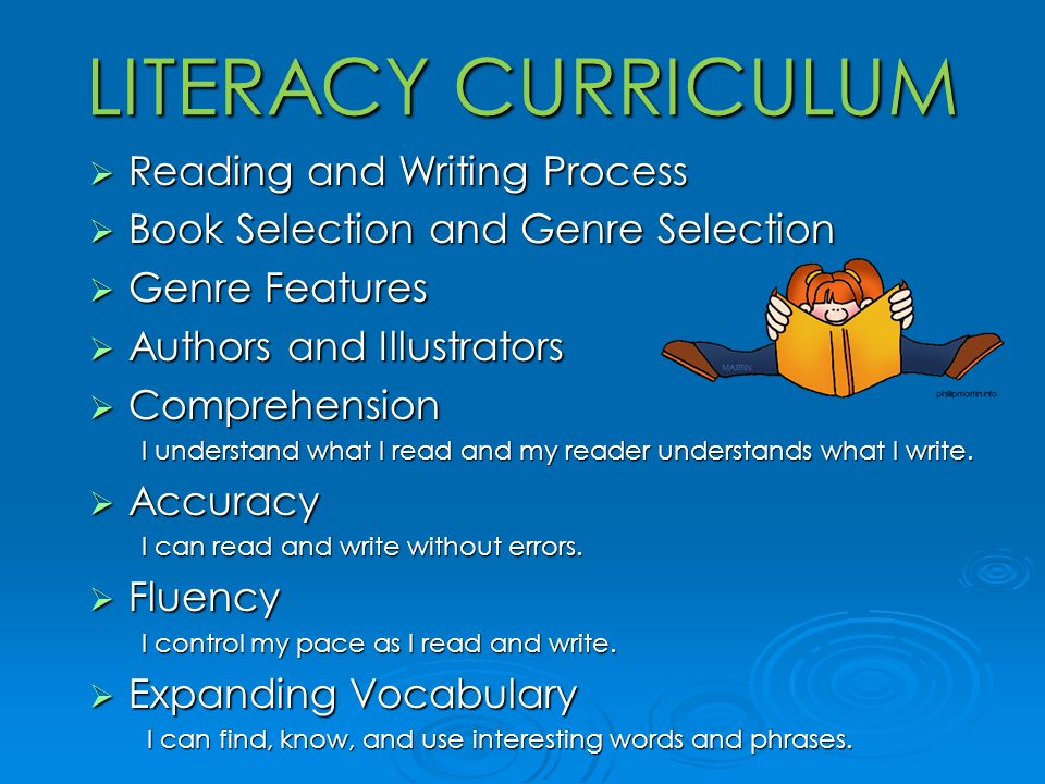 LITERACY CURRICULUM Reading and Writing Process