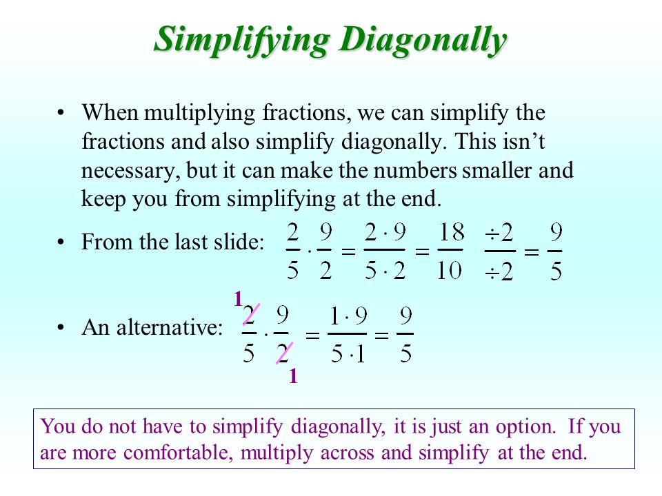 Simplifying Diagonally