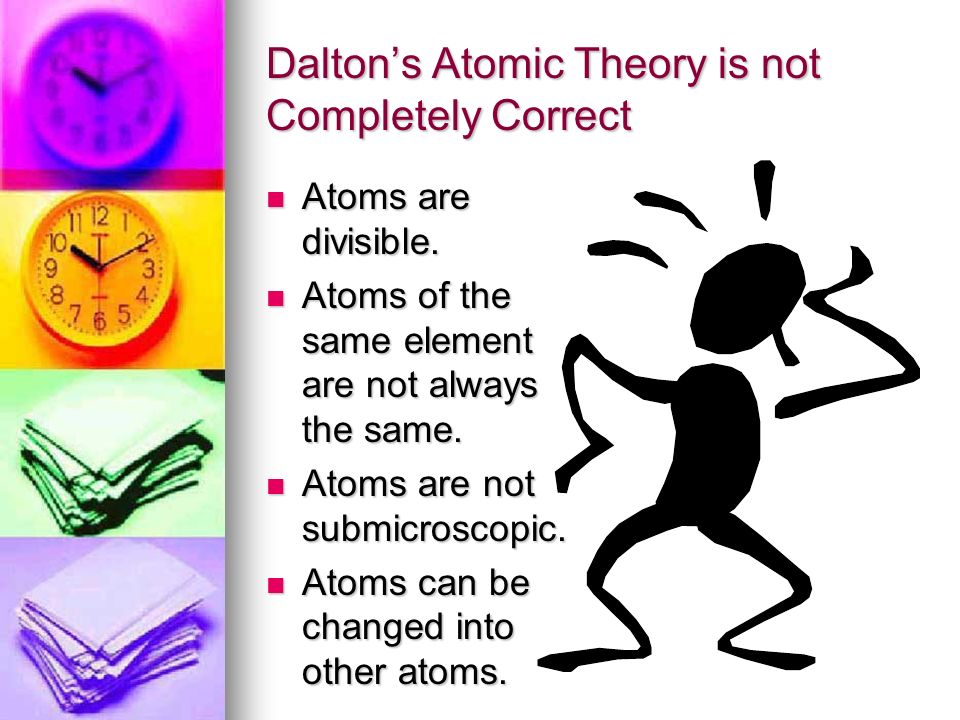 Dalton’s Atomic Theory is not Completely Correct