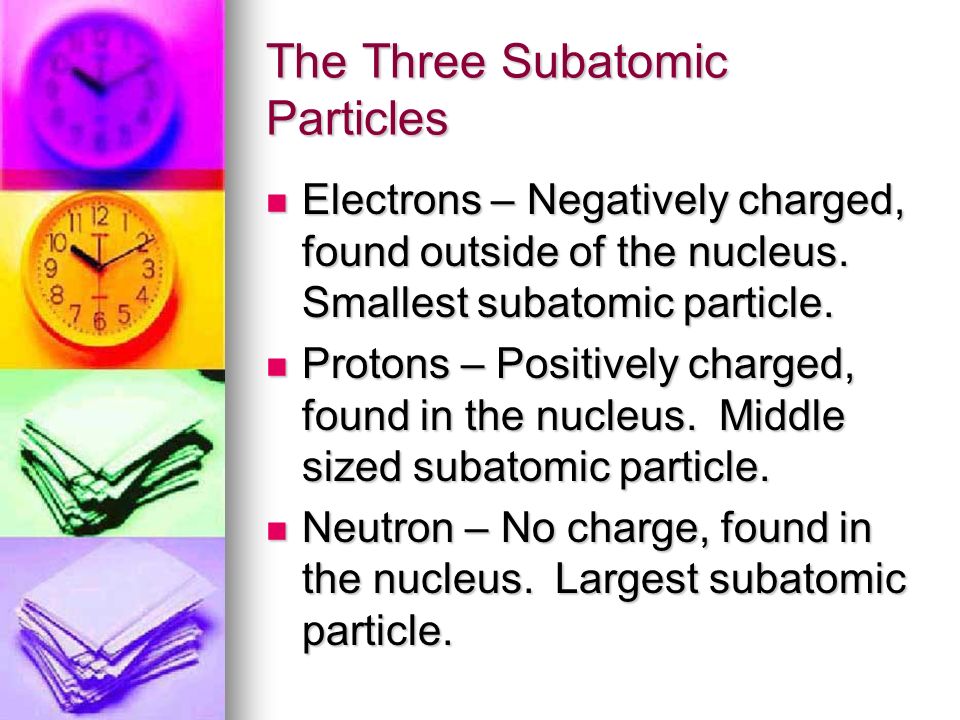 The Three Subatomic Particles