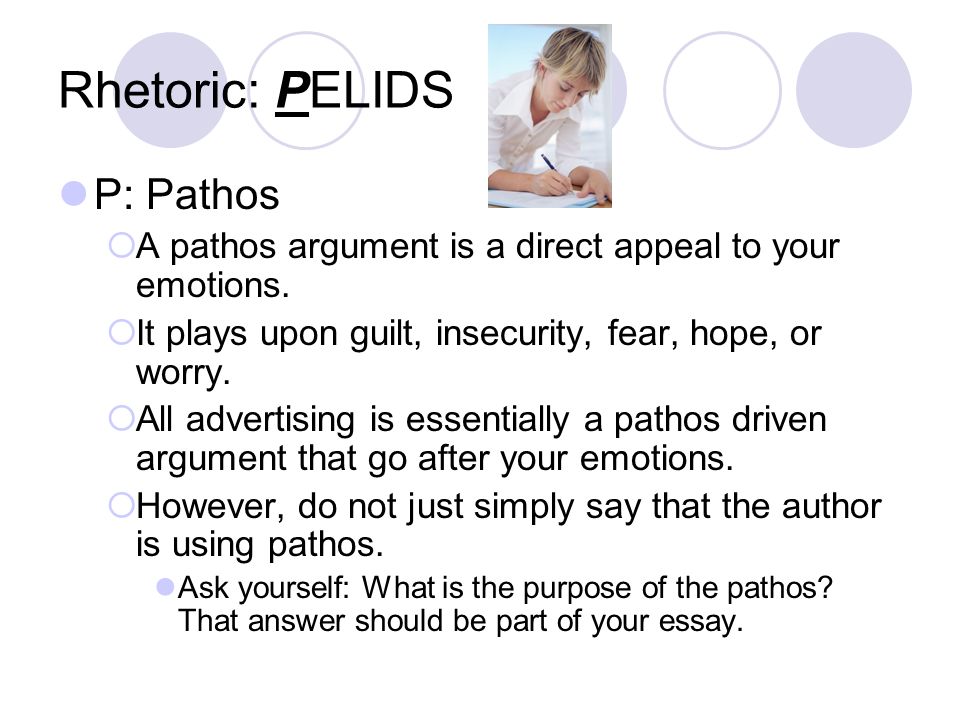 Rhetoric: PELIDS P: Pathos