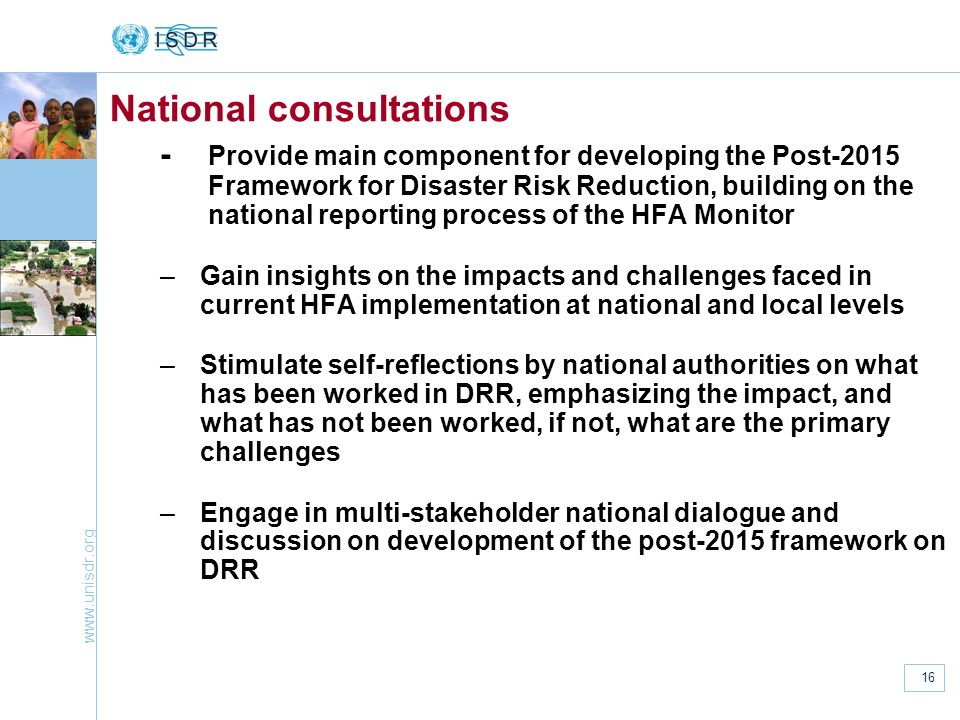 National consultations
