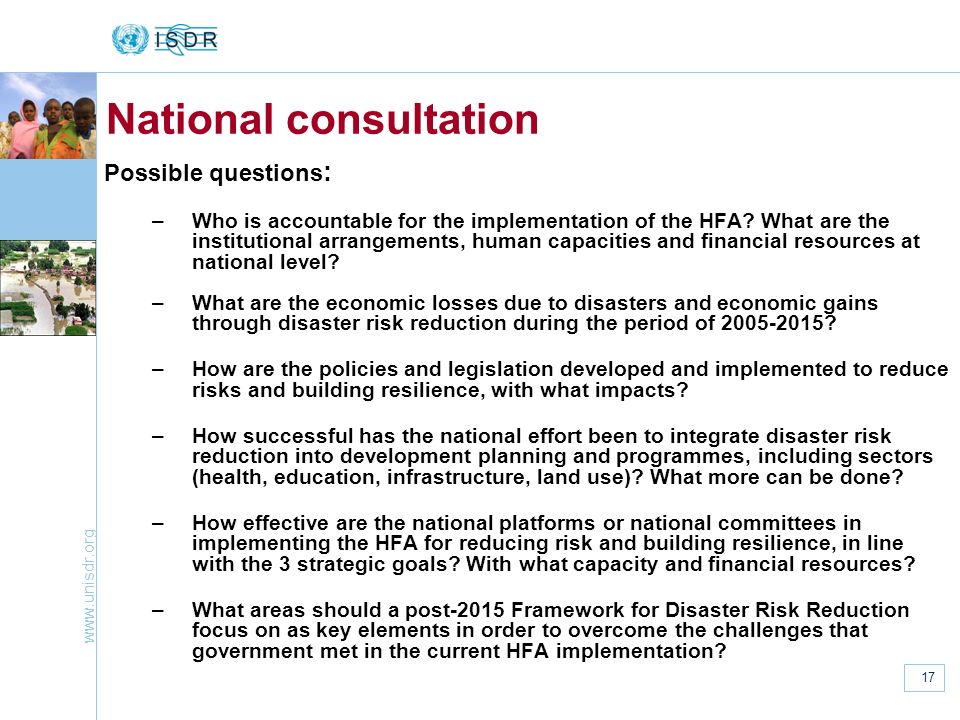 National consultation