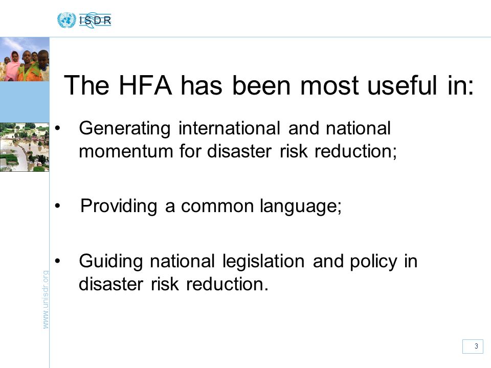 The HFA has been most useful in: