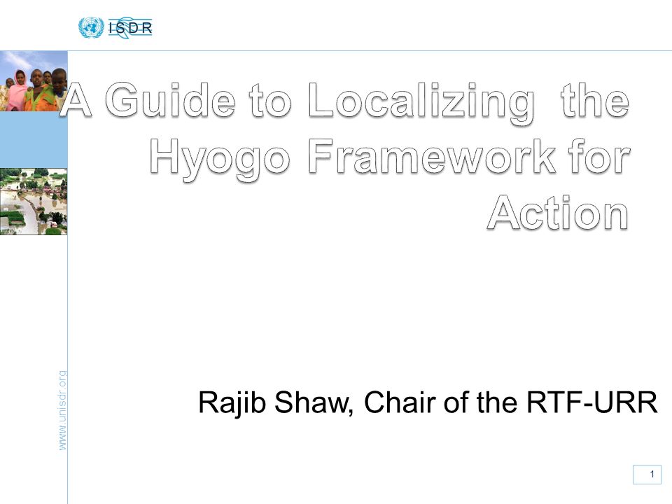 A Guide to Localizing the Hyogo Framework for Action